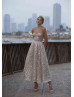Strapless Glitter Lace Formal Precious Party Dress